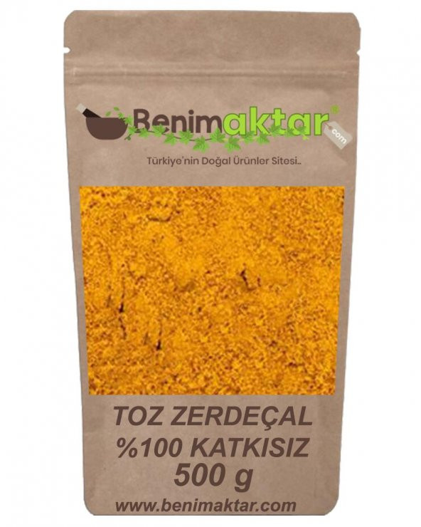 BenimAktar Zerdeçal Toz Katkısız 1.Kalite 500 Gr ürün görseli 1