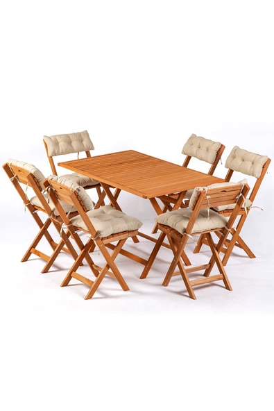 6+1 Minderli Balkon Bahçe Mutfak Bistro Set Katlanır Masa-sandalye ürün görseli 1