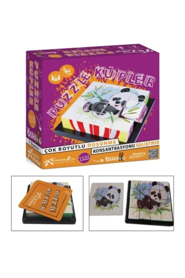 Çekirdek Zeka Puzzle Küpler Konsantrasyon Oyunu ürün görseli 1