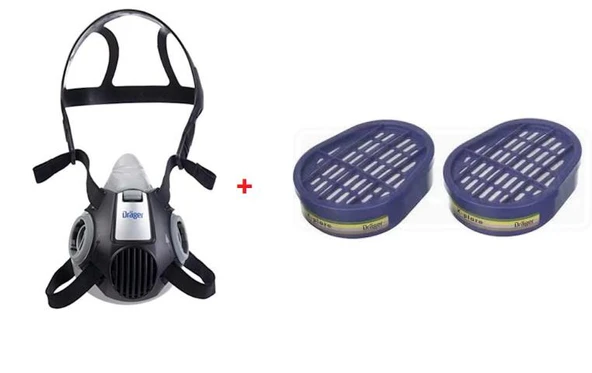 Drager Xplore 3300 Yarım Yüz Maskesi + 6738816 Abek Filtre ürün görseli 1
