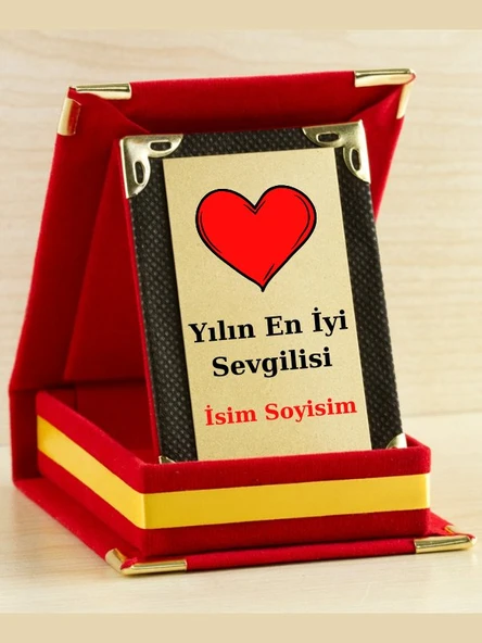 Yılın En İyi Sevgilisi Plaketi - Sevgililer Günü Plaketi ( Mini Plaket ) ürün görseli 1