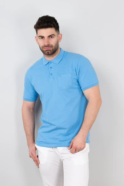 Polo Yaka Cepli Erkek T-Shirt ürün görseli 1