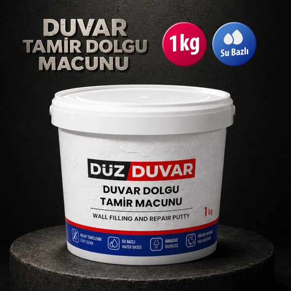 Duvar Tamir Dolgusu Macunu Zemin Alçı Sıva Derin Boşluk Doldurucu Çatlak Onarıcı Giderici 1 Kg ürün görseli 1