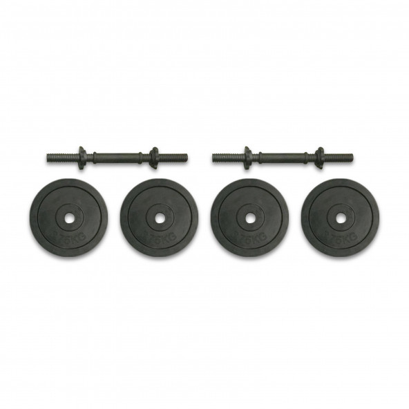 Voit 16,5 KG Kauçuk Kaplı Dumbell Set - Resim 2