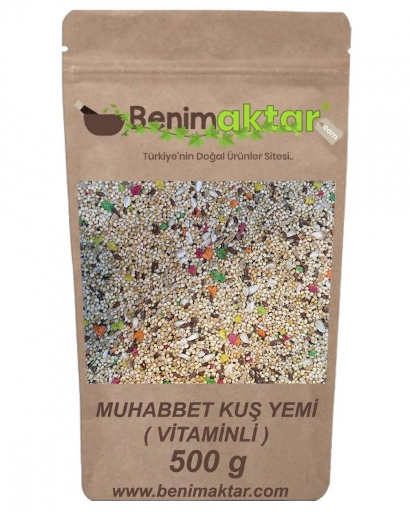 BenimAktar Muhabbet Kuş Yemi Vitaminli 500 Gr ürün görseli 1