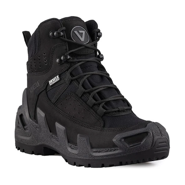 VANEDA1192 V-Clutch Pro Mid On Duty Siyah Nubuk Kısa Dry-Tex Su Geçirmez Arazi Outdoor Trekking Botu ürün görseli 1