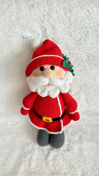 Yılbaşı Noel Dedesi Amigurumi Organik Oyuncak ürün görseli 1