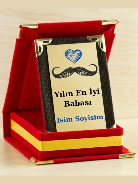 Yılın En İyi Babası Plaketi - Babalar Günü Plaketi ( Mini Plaket ) ürün görseli 1