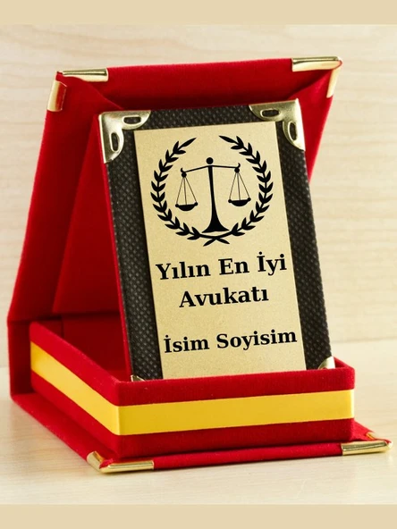 Yılın En İyi Avukatı Plaketi - Avukat Günü Plaketi ( Mini Plaket ) ürün görseli 1