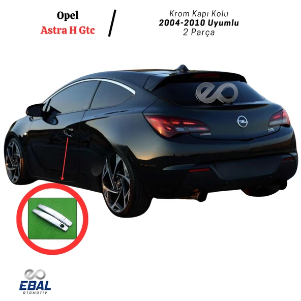 Opel Astra H Gtc Krom Kapı Kolu 2 Kapı 2004-2010 Arası Paslanmaz Çelik ürün görseli 1
