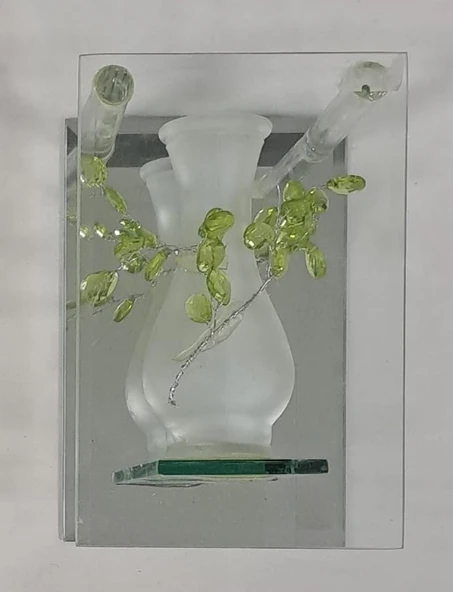 BİBLO AYNALI CAM VAZO NF6-1 ( 7 x 10 x 15 cm ) ürün görseli 1