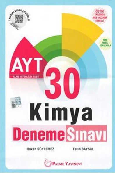 PALME YKS AYT KİMYA 30 DENEME SINAVI *YENİ* ürün görseli 1