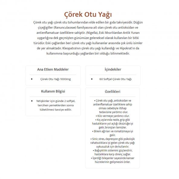 WiseLab Çörek Otu Yağı 1000mg 60 Kapsül - Resim 2