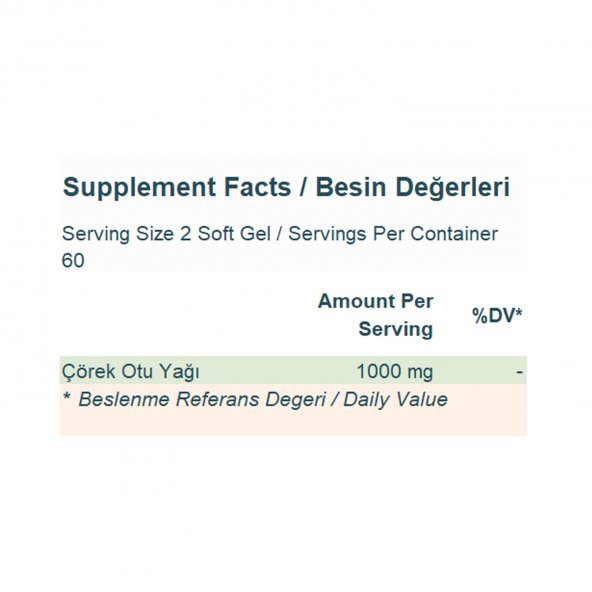 WiseLab Çörek Otu Yağı 1000mg 60 Kapsül - Resim 3