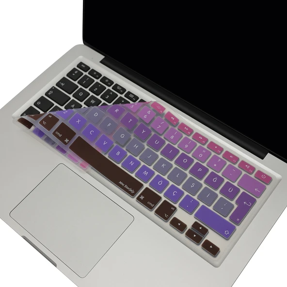 MacBook Klavye Koruyucu Türkçe Q Ombre Silikon Ultra İnce Yıkanabilir 13 inç 15 inç ürün görseli 1
