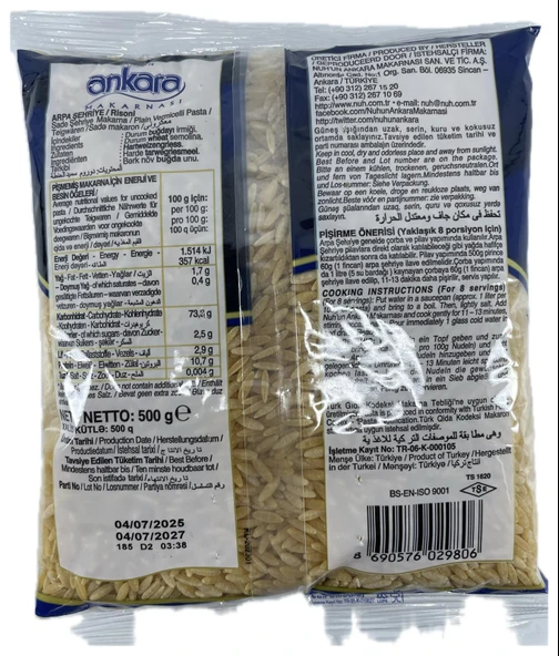 NUH'UN ANKARA ARPA ŞEHRİYE 500GR - Resim 2