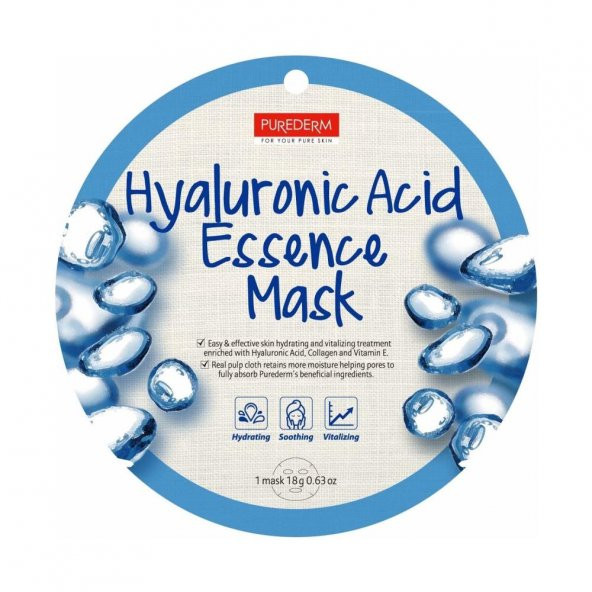 Purederm Hyaluronic Acid Maske ürün görseli 1