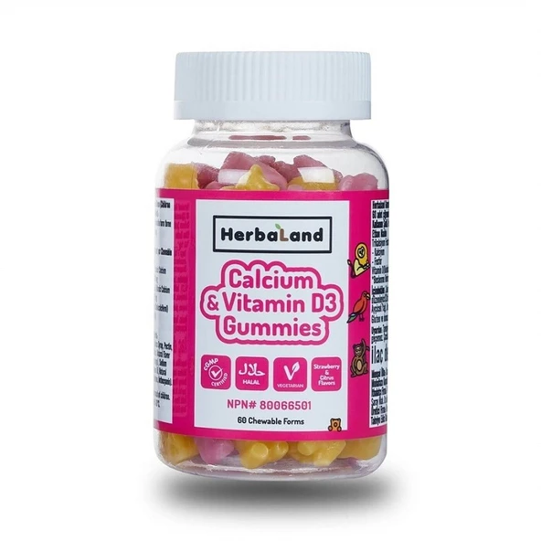 Herbaland Calcium Vitamin D3 Jelibon 60lı ürün görseli 1