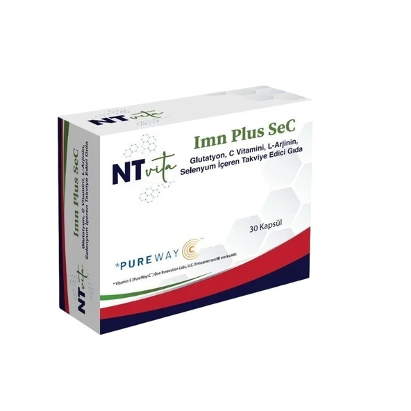 NTVita Imn Plus SeC Glutatyon, C Vitamini, L Arjinine ve Selenyum içerikli 30 Kapsül ürün görseli 1