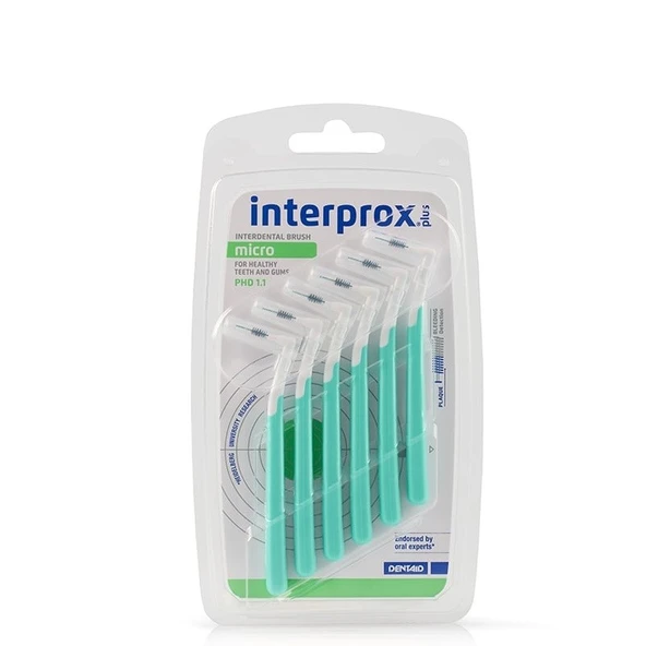 Interprox Plus Micro PHD 1.1 Arayüz Fırçası 6 Adet YEŞİL ürün görseli 1