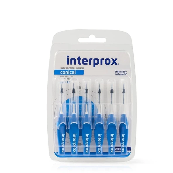 Interprox Interproximal Conical 1.7mm Arayüz Fırçası 6 Adet MAVİ ürün görseli 1