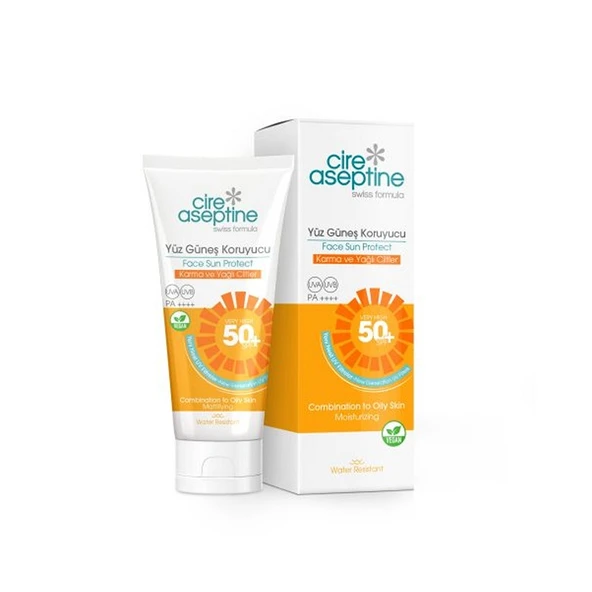 Cire Aseptine Yüz Güneş Koruyucu Karma ve Yağlı Ciltler 50 Spf 50 ml ürün görseli 1