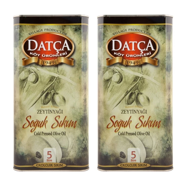 Datça Soğuk Sıkım Zeytinyağı Teneke 5 lt (2Adet) ürün görseli 1