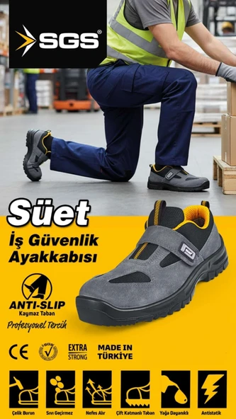 SGS İŞ AYAKKABISI SÜET EXTRA S1 NO:40 - Resim 3