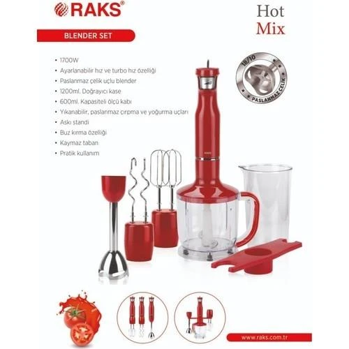Raks Hot Mix 1700 W Blender Seti - Resim 2