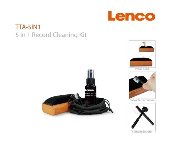 Lenco 5i 1 arada Plak Temizleme Kiti TTA-5IN1 5 in 1 Record Cleaning Kit ürün görseli 1