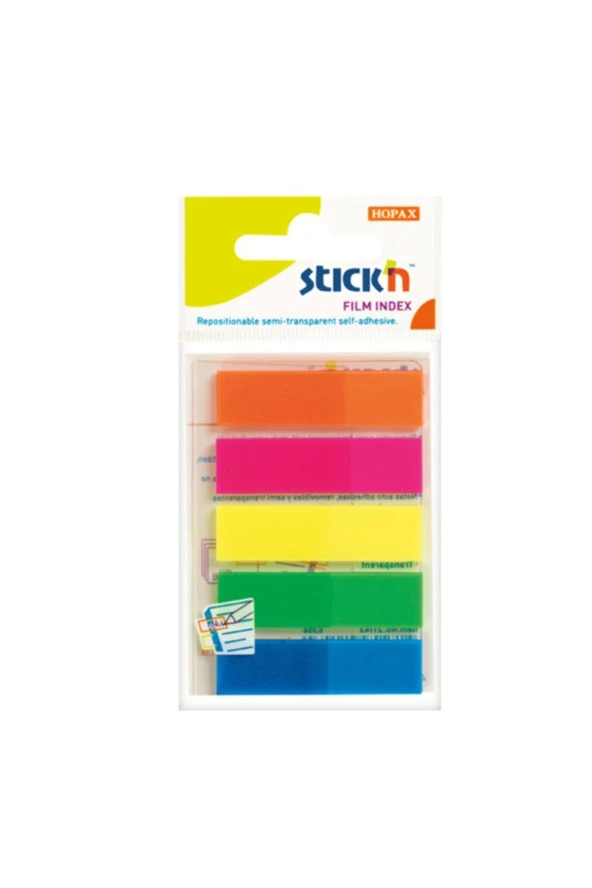 Gıpta Stickn 45x12 mm Neon 5 Renk Film Ayraç 25 Yaprak ürün görseli 1