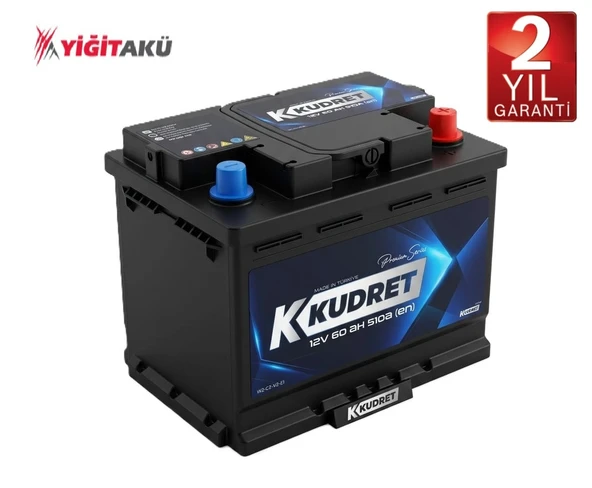 Kudret 12 V 60 Ah 510 A En  Akü (Yiğit Akü Üretimi) ürün görseli 1