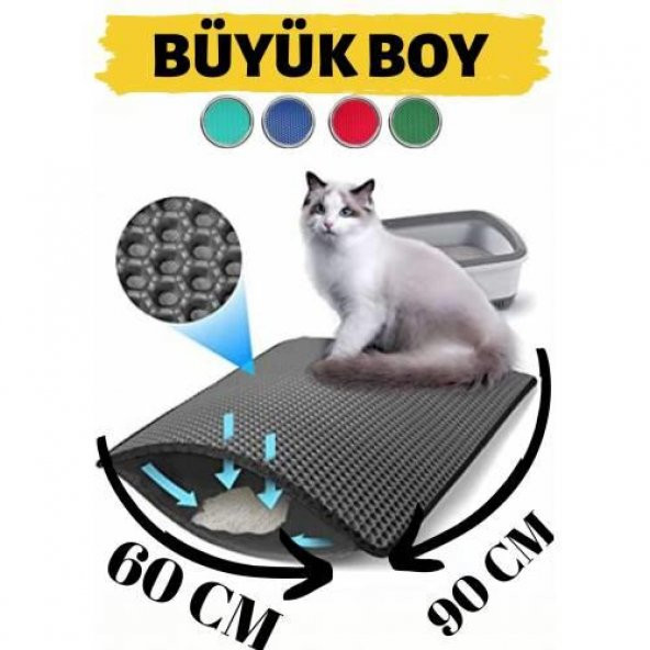 Elekli Kedi Tuvalet Önü Paspası 60x45Cm ürün görseli 1