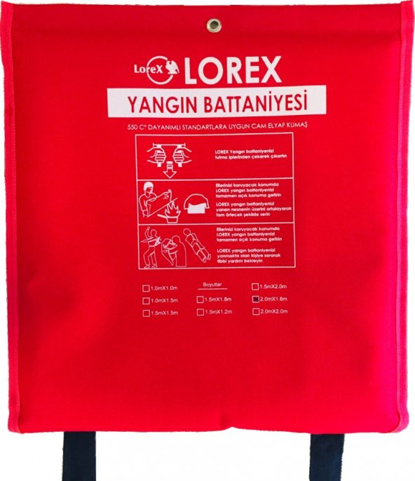 Lorex LR-FB2016C 200cm x 160cm Çantalı Yangın Battaniyesi ürün görseli 1