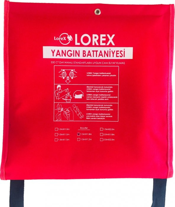 LOREX LR-FB1518C Çantalı Yangın Söndürme Battaniyesi ürün görseli 1