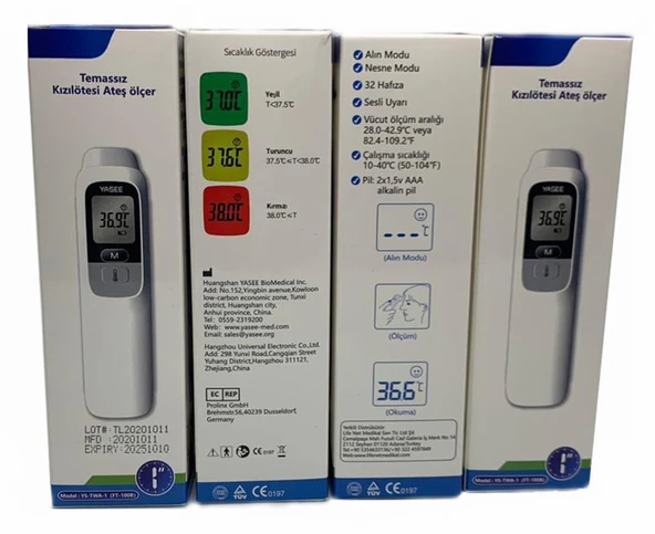 Temassız Ateş Ölçer Alından Ölçer -FT-100B - Resim 4