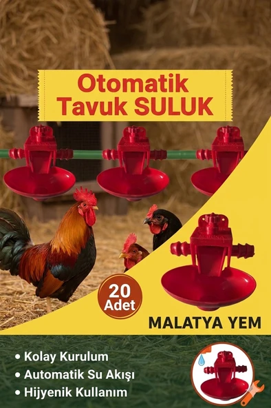 Tavuk Civciv Otomatik Suluk 20 Adet Nipel Suluk ürün görseli 1