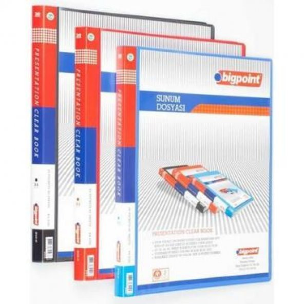 BIGPOINT CEPLI SUNUM DOSYASI A4 60 LI MAVI(212-35) ürün görseli 1