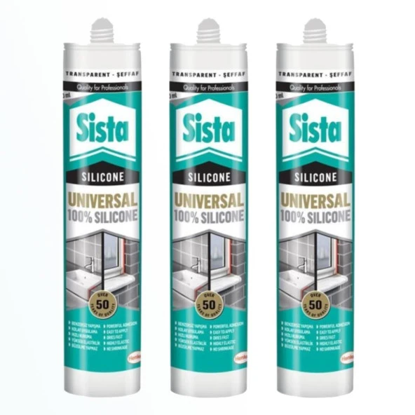 Sista Şeffaf Silikon 280 ml Henkel (3 ADET) ürün görseli 1