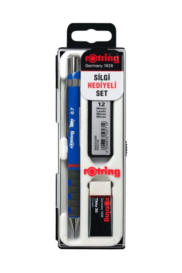 Rotring Okul Seti Versatil+Min Silgi Hediyeli 0.7 MM Mavi RO-KK07-07M ürün görseli 1