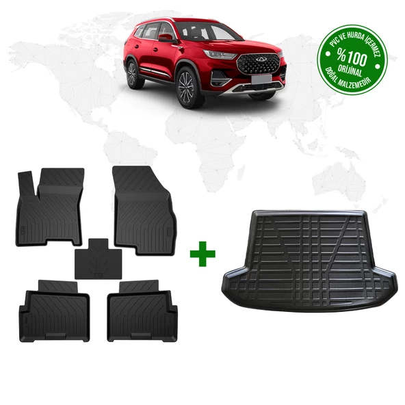 Chery Tiggo 8 Pro - Tiggo 8 Pro Max 4D Havuzlu Paspas ve 3D Bagaj Havuzu 2022 - 2025 Model ürün görseli 1
