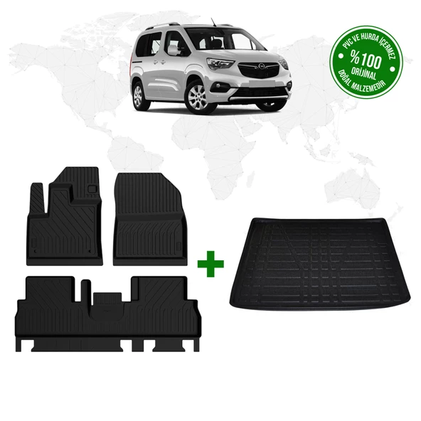 Opel Combo 4D Havuzlu Paspas Ve Bagaj Havuzu 2019 Model Ve Sonrası ürün görseli 1
