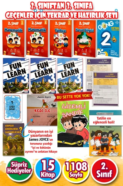 2. Sınıf 'tan 3. Sınıf 'a Geçenler için Tam Kapsamlı Tatilde Tekrar Seti ürün görseli 1