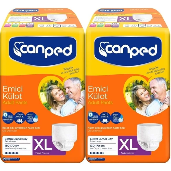 Canped Emici Külot Yetişkin Bezi XL-Extra Large Büyük Adet 14 (2PK*7) ürün görseli 1