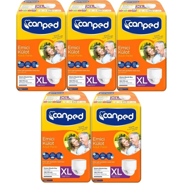 Canped Emici Külot Yetişkin Bezi XL-Extra Large Büyük Adet 35 (5PK*7) ürün görseli 1
