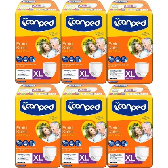 Canped Emici Külot Yetişkin Bezi XL-Extra Large Büyük Adet 42 (6PK*7) ürün görseli 1