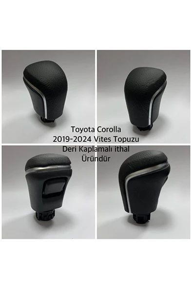 Toyota Corolla Otomatik Vites Topuzu Siyah 2020-2024 Deri Kaplamalı Damarlı Deridir Pürüz Değildir ürün görseli 1