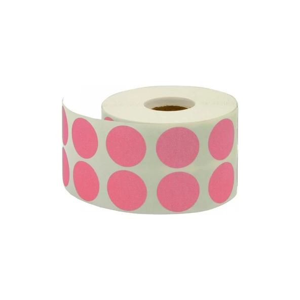 TANEX NOKTA ETIKETI PEMBE 20mm 2500 AD ürün görseli 1
