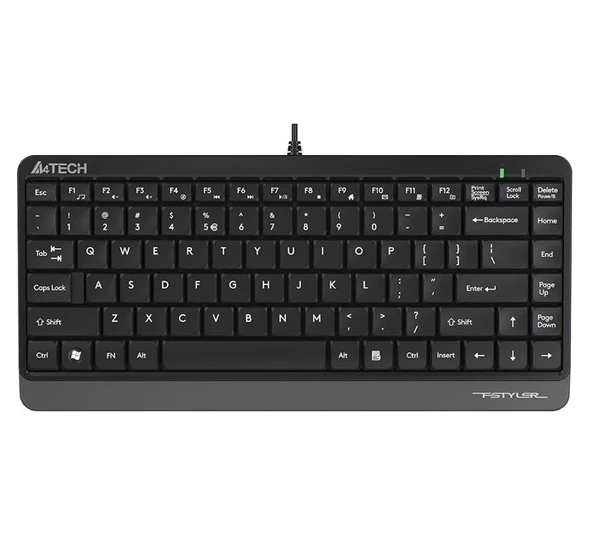 A4-Tech Mini Kablolu Klavye Gri (FK11) ürün görseli 1