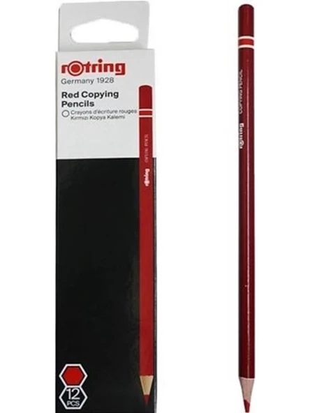 ROTRING KIRMIZI KURSUN KOPYA KALEMI 12 LI ürün görseli 1